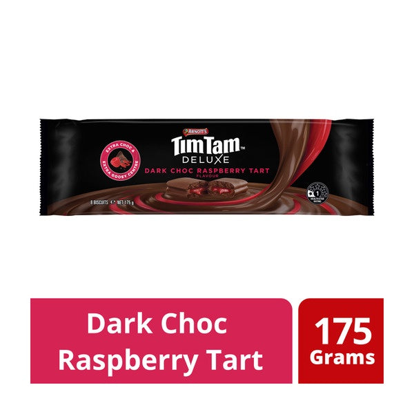 Arnotts Tim Tam Deluxe Biscuits Dark Choc Raspberry Tart 175g