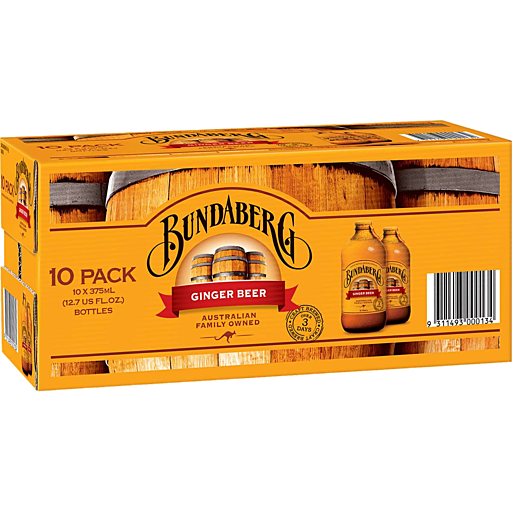 Bundaberg Ginger Beer 375mL x 10