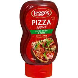 Leggos Squeezable Tomato, Onion, Garlic & Herb Pizza Sauce 400g