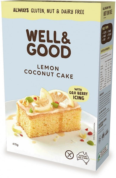 Well And Good Lemon Coconut Cake Mix GF 475g