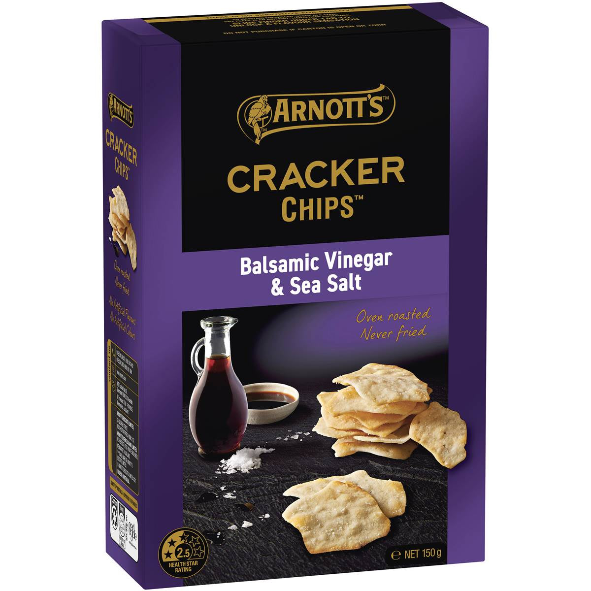 Arnotts Cracker Chips Balsamic Vinegar & Sea Salt 150g