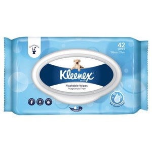 Kleenex Flushable Unscented Wipes 42pk