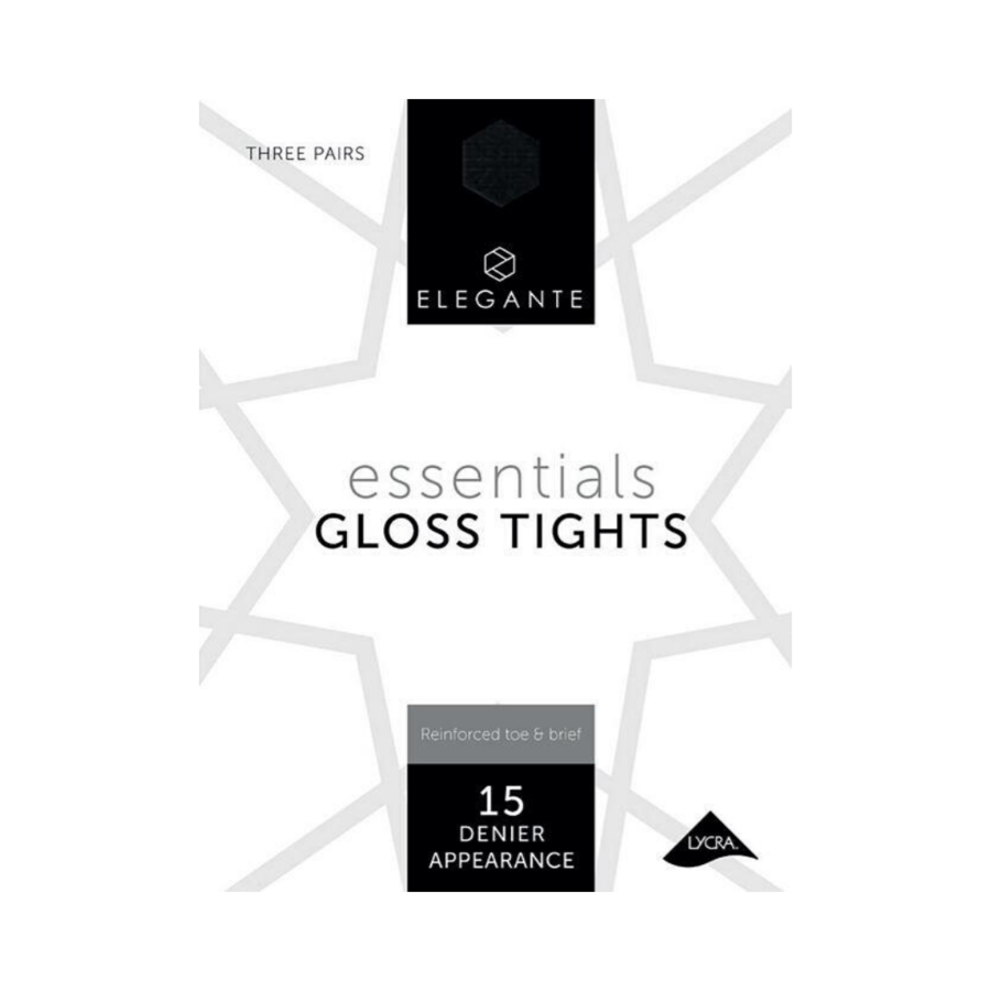 Elegante Essentials Gloss 15 denier Illusion Xlarge 3pk