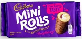 Cadbury Mini Rolls Raspberry 5pk