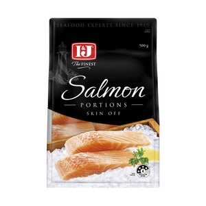 I & J Salmon Portions Skin Off 500g