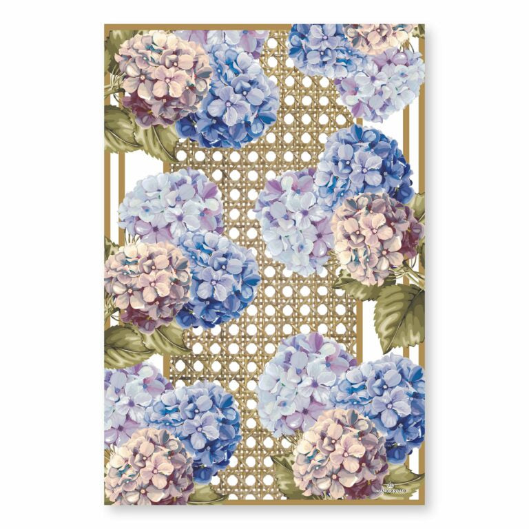 Manor Road Hydrangea & Rattan Towel (Boxed)