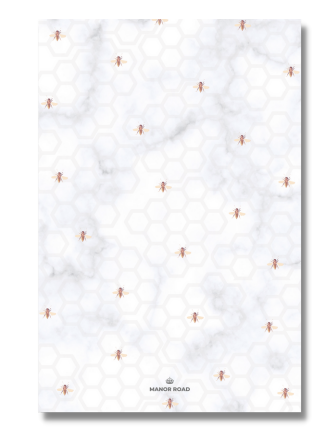 Manor Road Marbled Bee (Boxed) Tea Towel