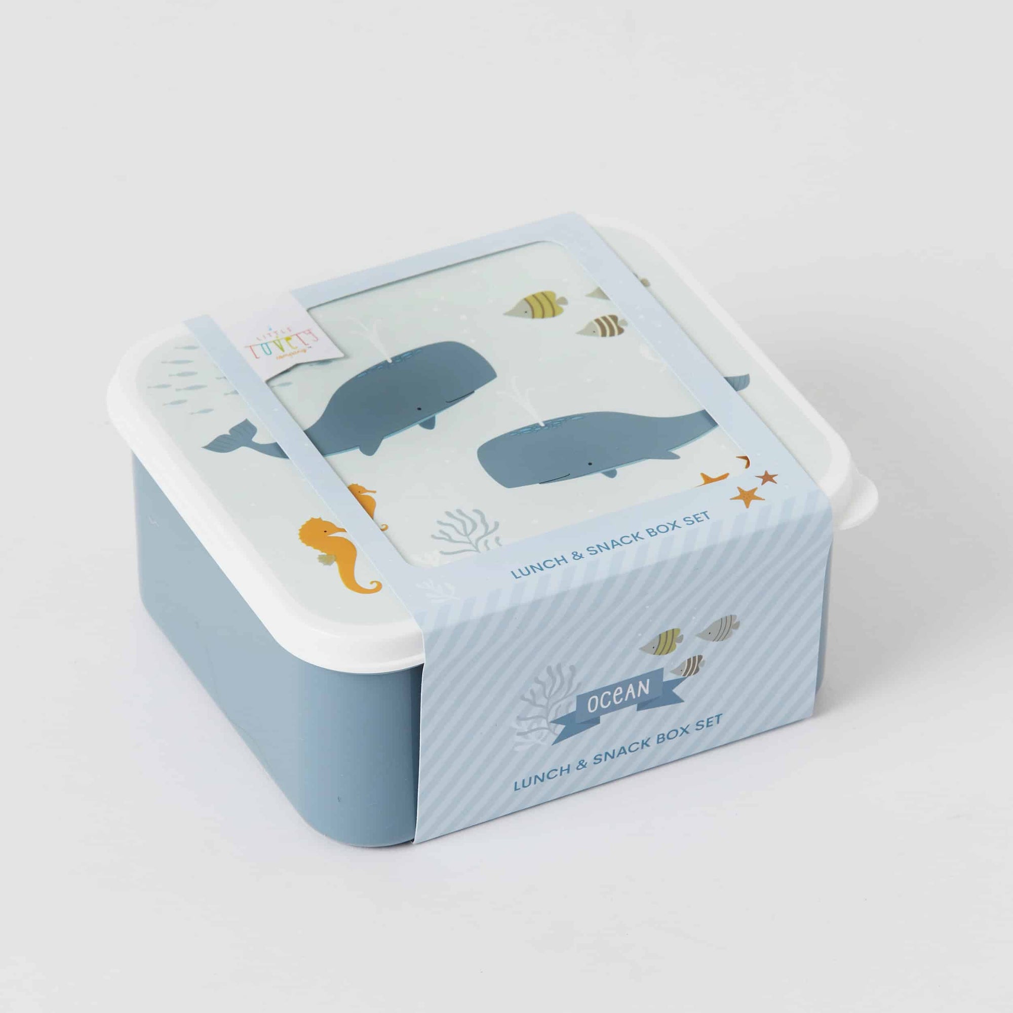 A Lovely Little Company Ocean Lunch & Snack Box Set of 4