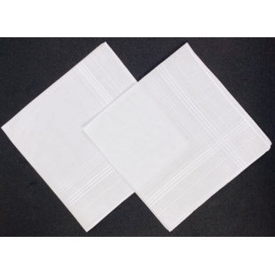 Rosdale European Woven Handkerchief White