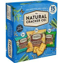 The Natural Cracker Co. Snack Crackers Variety 15 Pack 300g