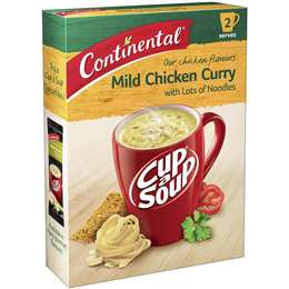 Continental Mild Chicken Curry With Noodles Soup 2pk