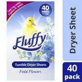 Fluffy Dryer Sheets 40pk