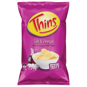 Smiths Thinly Cut Salt & Vinegar Chips 175g