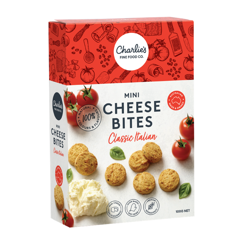 Charlie's Mini Cheese Bites Italian Cheese 100g