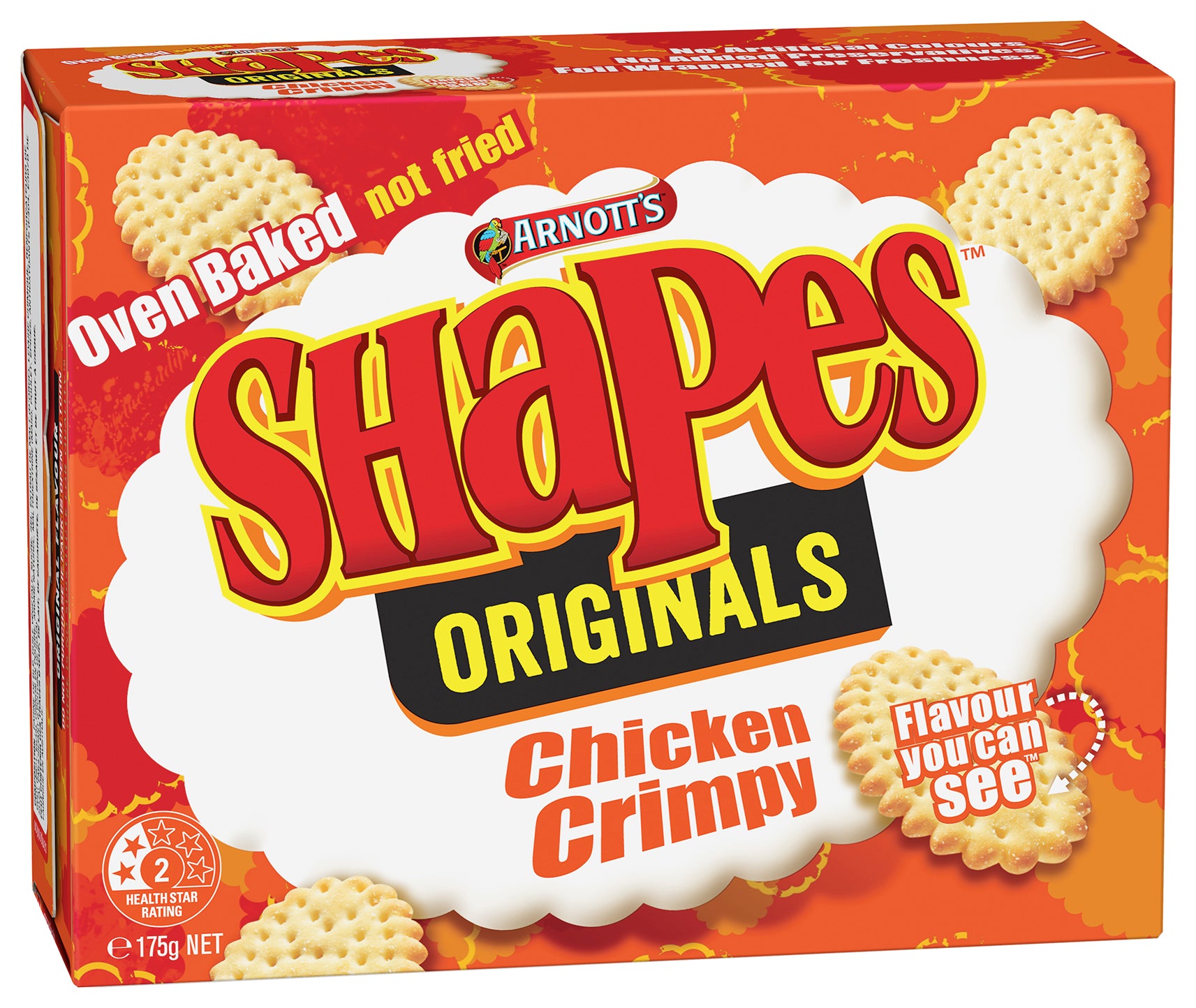 Arnotts Shapes Chicken Crimpy Crackers 175g