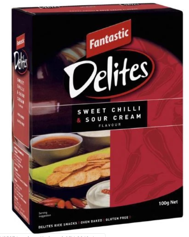 Fantastic Delites Sweet Chilli and Sour Cream Crackers 100g