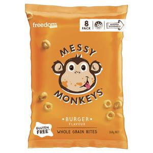 Messy Monkeys Burger Flavour Whole Grain Bites 8 pk