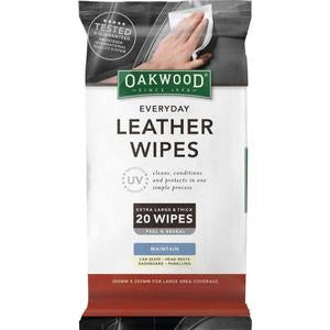 Oakwood Leather Wipes 170x300mm 20 Pack