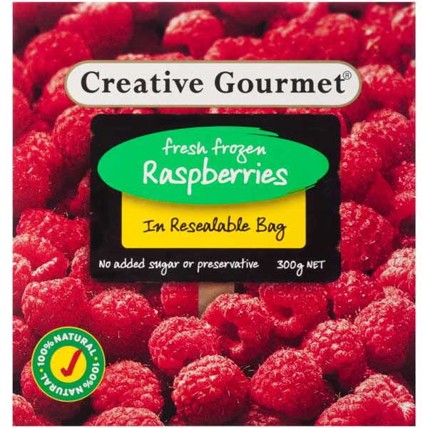 Creative Gourmet Frozen Raspberries 300g