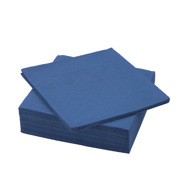 FANTASTISK Blue Dinner Napkins 40x40cm - 50pk