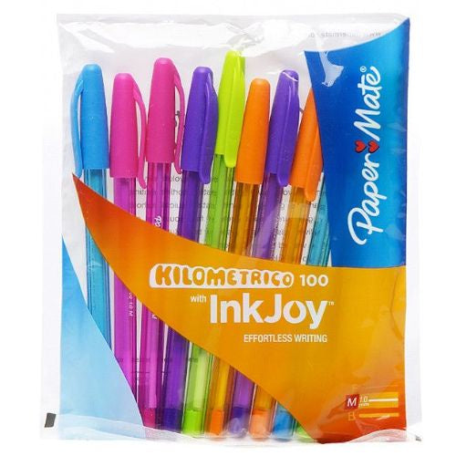 Papermate Inkjoy 100ST Ballpoint Pen Assorted 10 pk