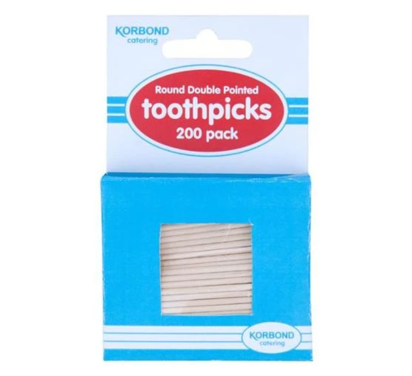 Korbond Double Pointed Toothpicks 200pk