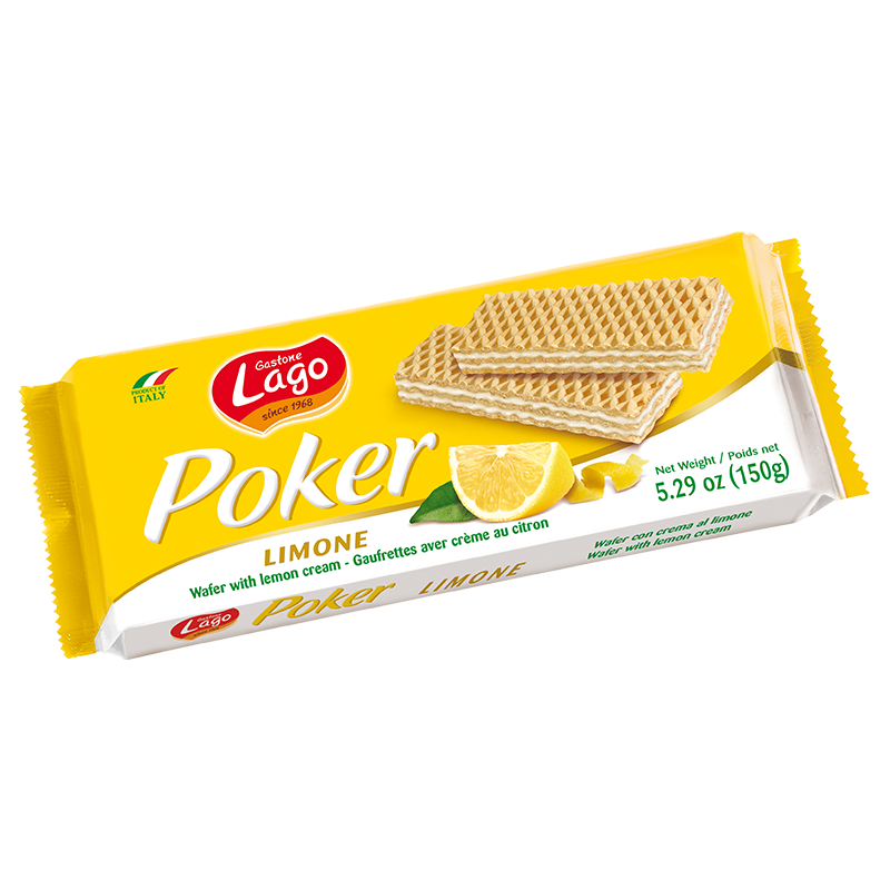 Lago Poker Lemon Wafers 150g